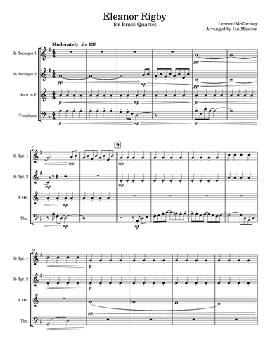 Eleanor Rigby (arr. Ian Meacom)