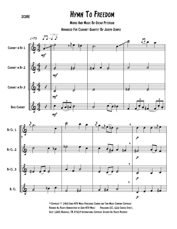 Hymn To Freedom (arr. Joseph Semple)