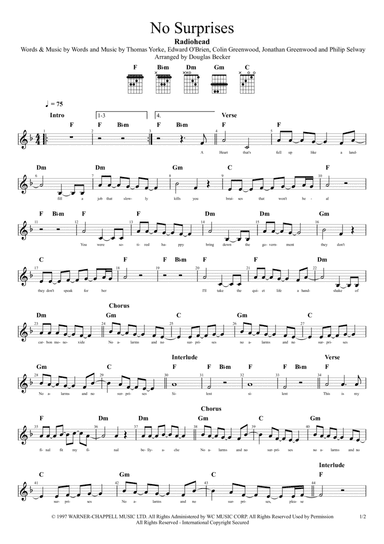 No Surprises (arr. Douglas Becker)