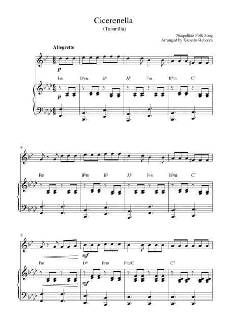 Cicerenella (Tarantlla) (arr. Kaiserin Rebecca)