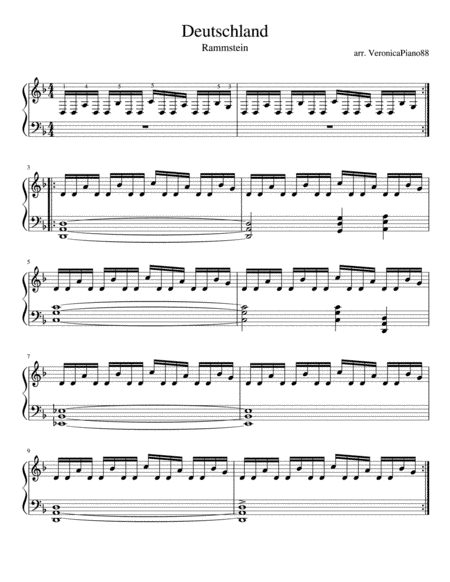 Deutschland,d-land Uber Alles (arr. VeronicaPiano88)