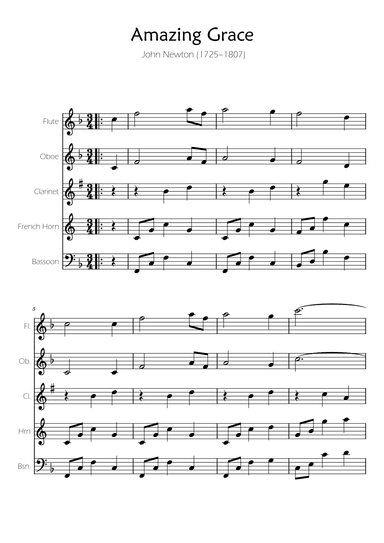 Amazing Grace - Woodwind Quintet (arr. Ygor Nunes)