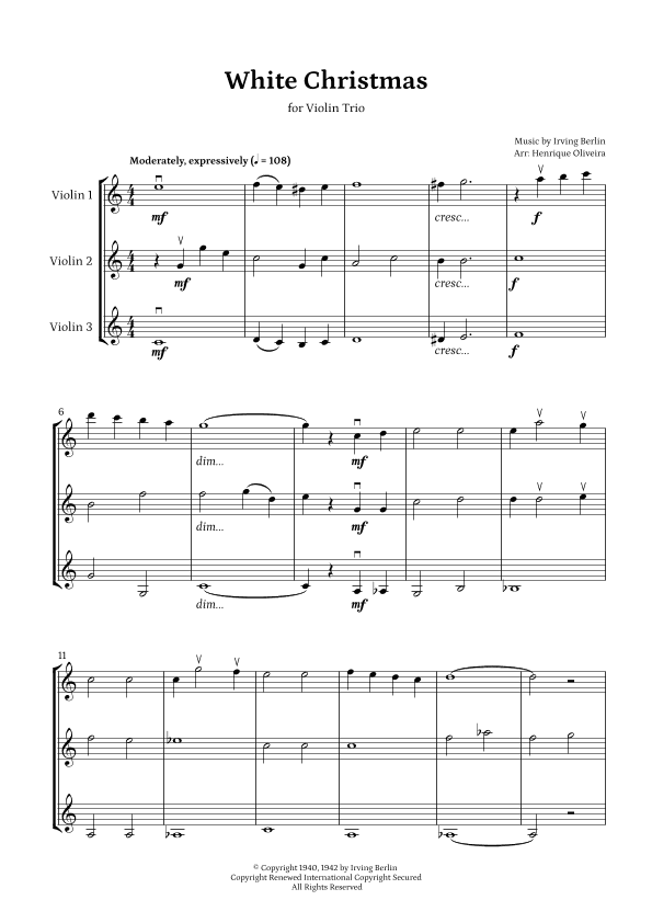 White Christmas (arr. Henrique Oliveira)