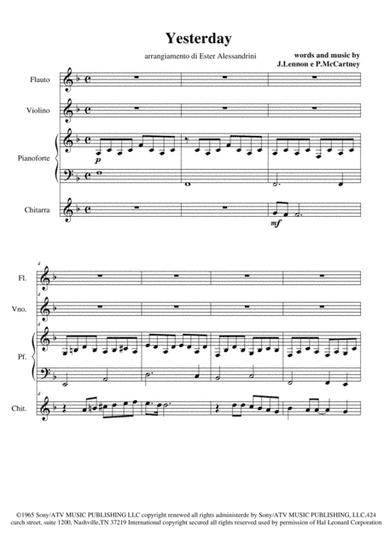 Yesterday (arr. Ester Alessandrini)