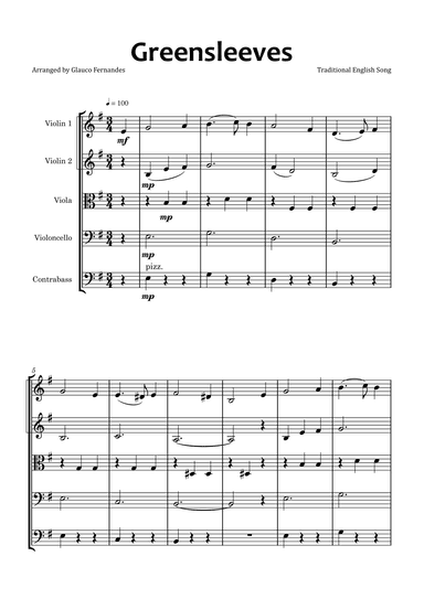 Greensleeves (arr. Glauco Fernandes)