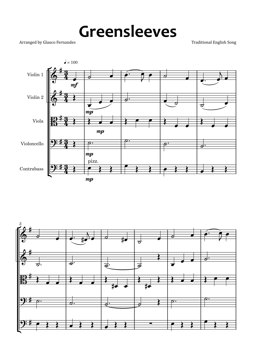 Greensleeves (arr. Glauco Fernandes)