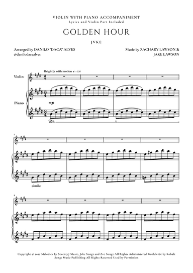 Golden Hour (arr. Danilo "Daca" Alves)