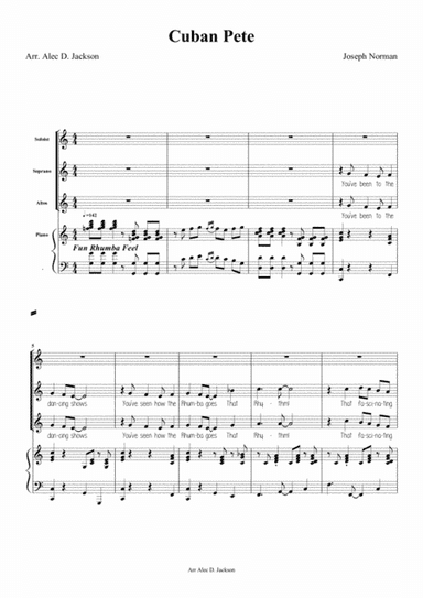 Cuban Pete Two Part (arr. Alec D Jackson)