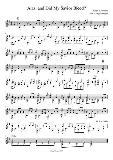 Alas! and Did My Savior Bleed?(At the Cross) (arr. Aking Mongza)