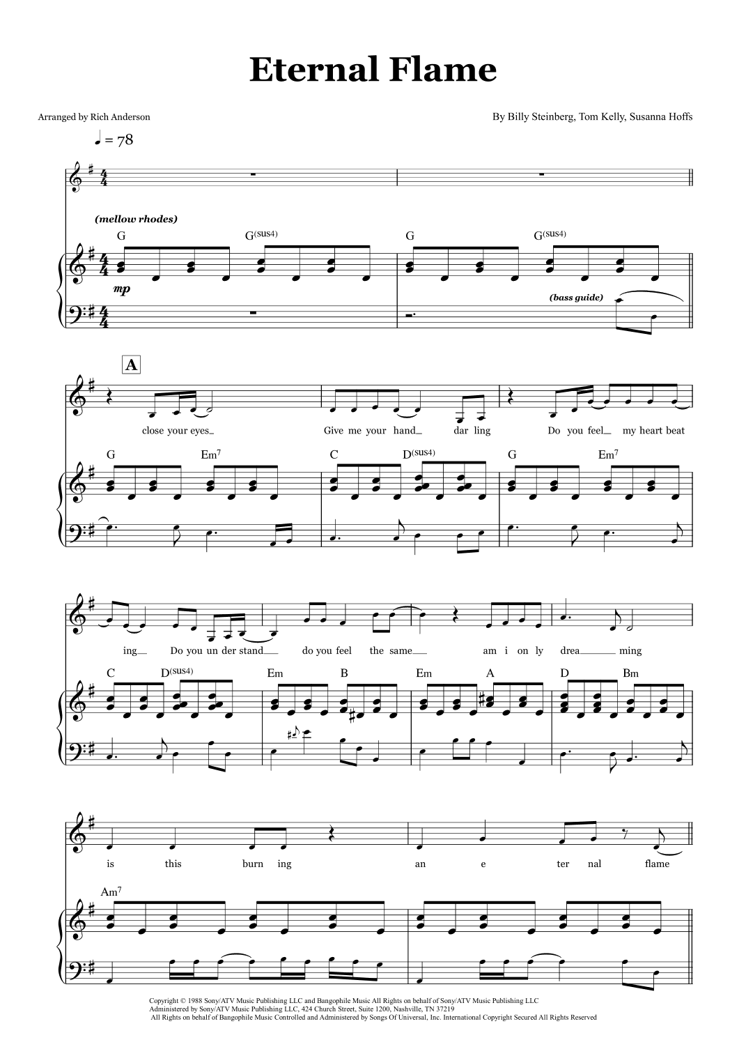 Eternal Flame (arr. Rich Anderson)