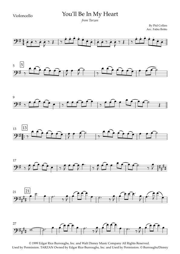 You'll Be In My Heart (arr. Fabio Britto)