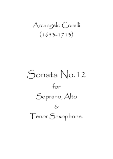 Sonata No.12 (arr. Spence Bundy)