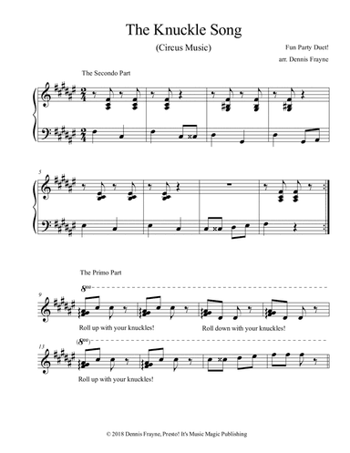 The Knuckle Song (Circus Music) Duet (arr. Dennis Frayne)