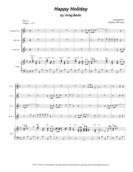Happy Holiday (arr. Stephen DeCesare)