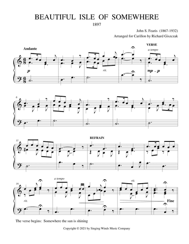 Beautiful Isle of Somewhere (arr. Richard Giszczak)
