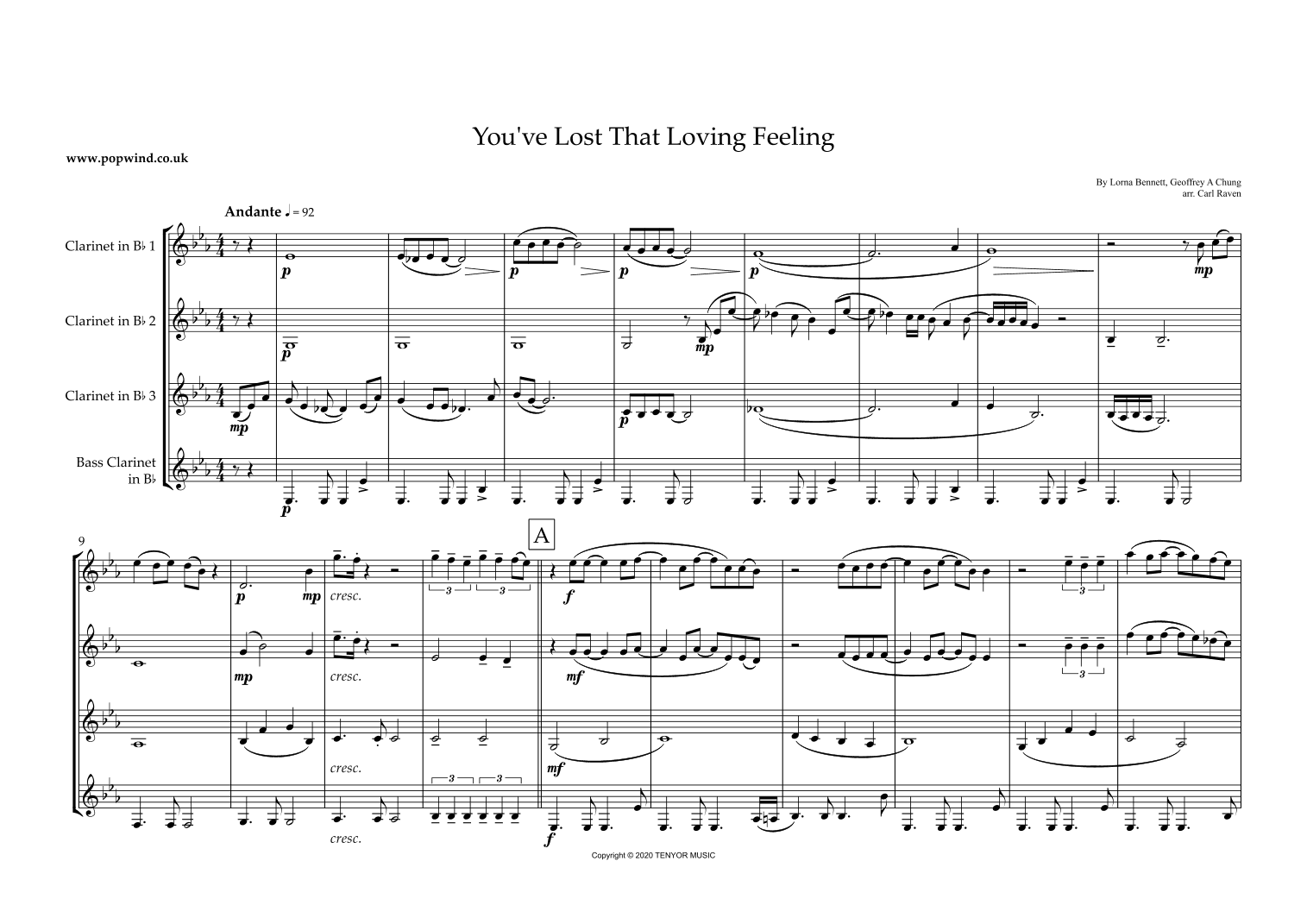 You've Lost That Loving Feeling (arr. Carl Raven)