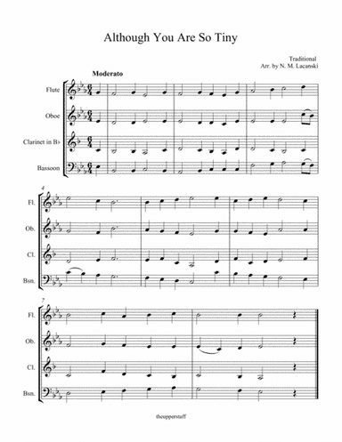 Although You Are So Tiny (arr. Nick Lacanski)