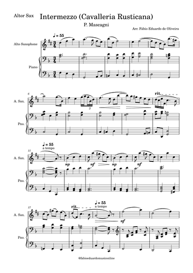 Intermezzo (Cavalleria Rusticana) (arr. Fabio Eduardo de Oliveira)