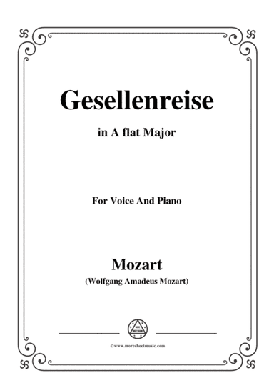 Mozart-Gesellenreise,in A flat Major,for Voice and Piano (arr. MSM)