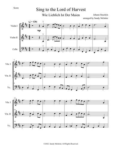Sing to the Lord of Harvest (arr. Sandy McIntire)