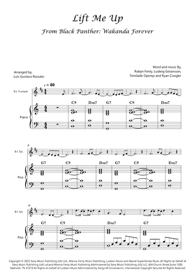 Lift Me Up (arr. Luís Gustavo Rossato)