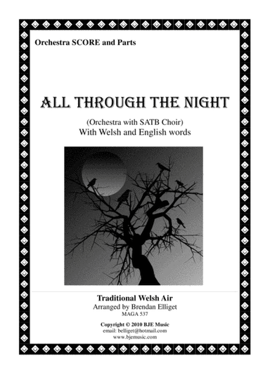 All Through The Night -  Orchestra Score and Parts with SATB Choir PDF (arr. Brendan Elliget MAGA 537)