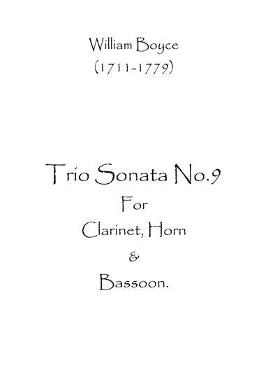 Trio Sonata No.9 (arr. Spence Bundy)