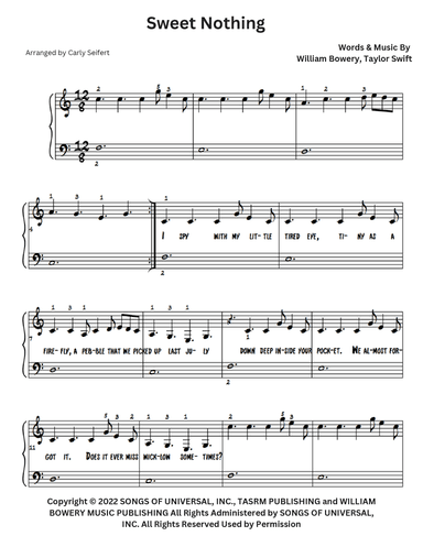 Sweet Nothing (arr. Carly Seifert)