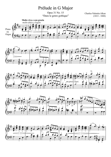 Prelude Opus 31 No. 15 in G Major (arr. Zachary Corbett)