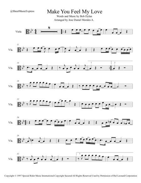 Make You Feel My Love (arr. Jose Daniel Morales A.)