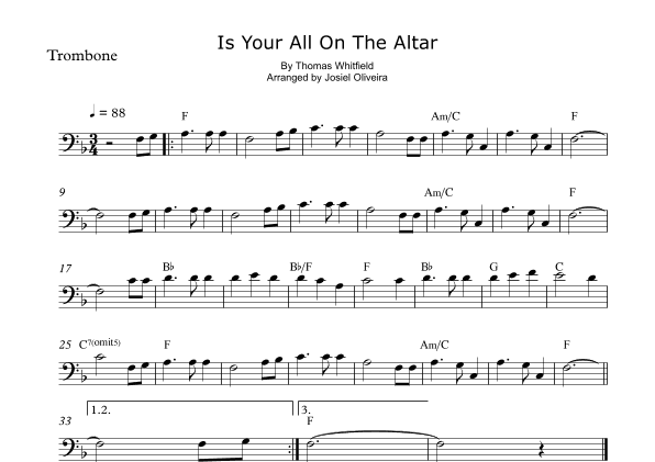 Is Your All On The Altar (arr. Josiel Oliveira)