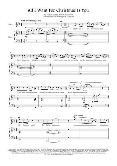 All I Want For Christmas Is You (arr. Henrique F Mangoni)