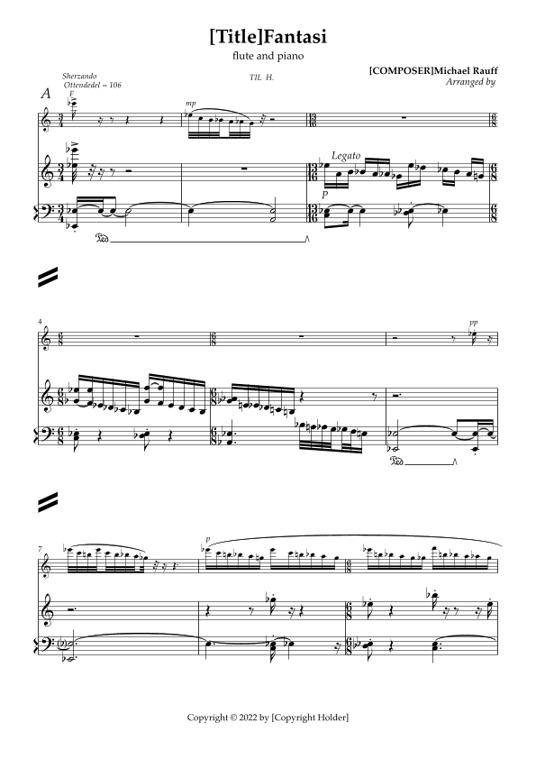 Fantasy      flute and piano