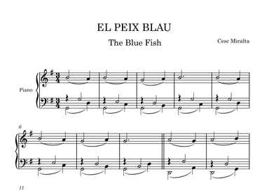 EL PEIX BLAU Pno Solo