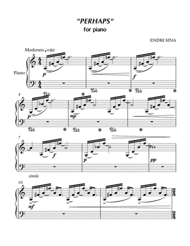 "Perhaps" for piano solo