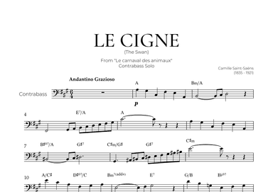 The Swan (Contrabass Solo) - Saint Saens (arr. Pedro Merendi)