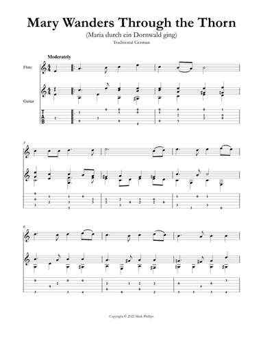 Mary Wanders Through the Thorn (Maria durch ein Dornwald ging) (arr. Mark Phillips)