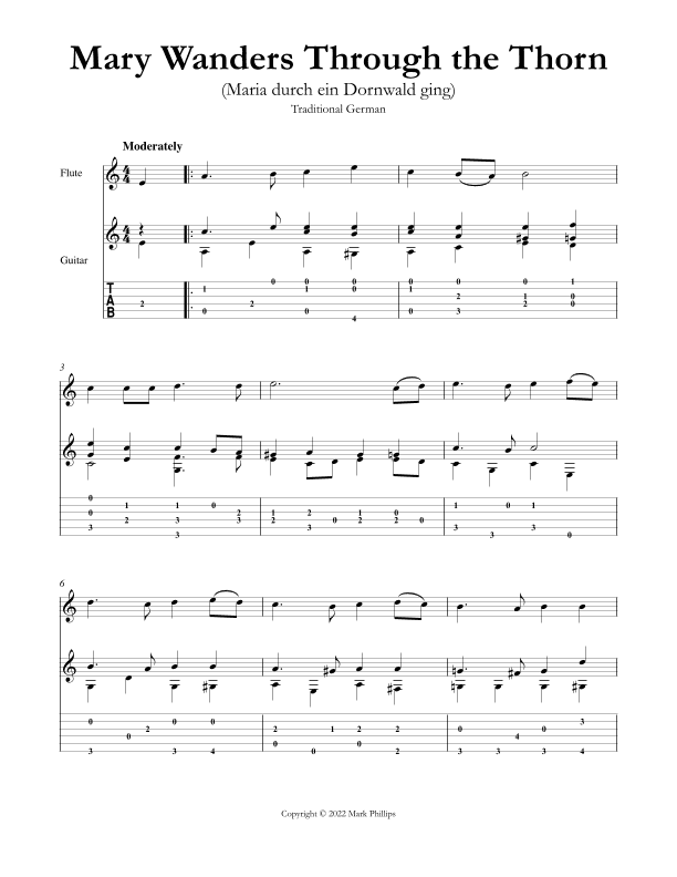 Mary Wanders Through the Thorn (Maria durch ein Dornwald ging) (arr. Mark Phillips)