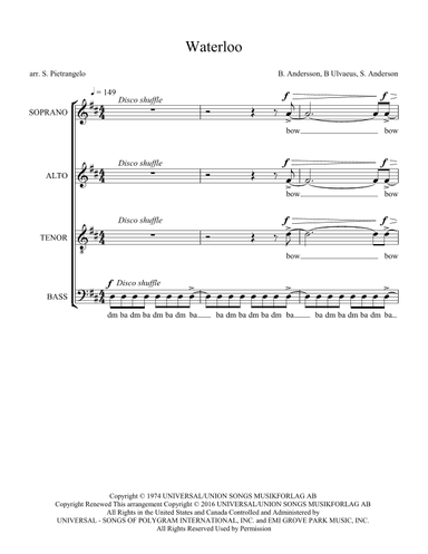 Waterloo (arr. Scott Pietrangelo)