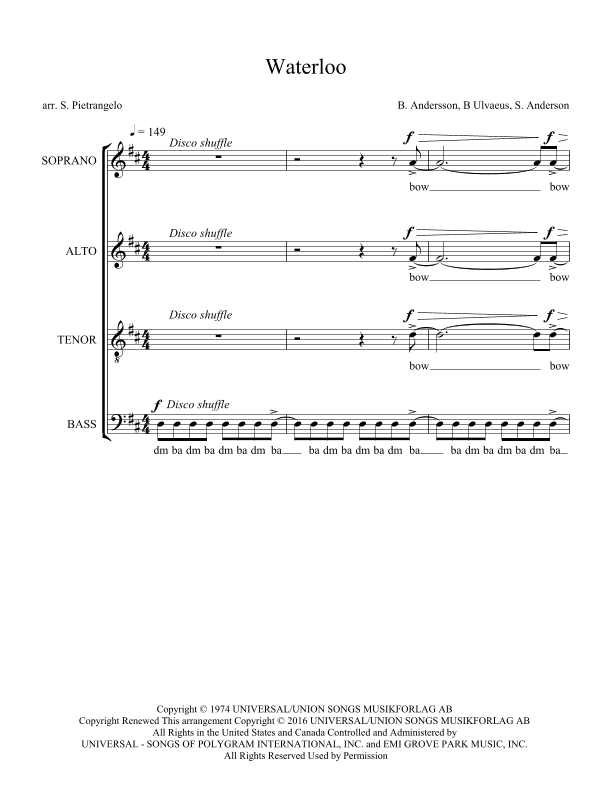 Waterloo (arr. Scott Pietrangelo)