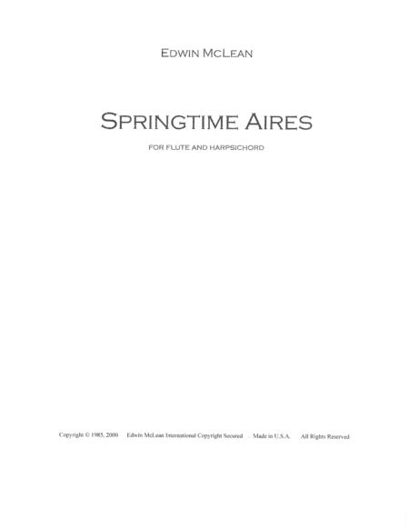 Springtime Aires (Flute and Harpsichord)