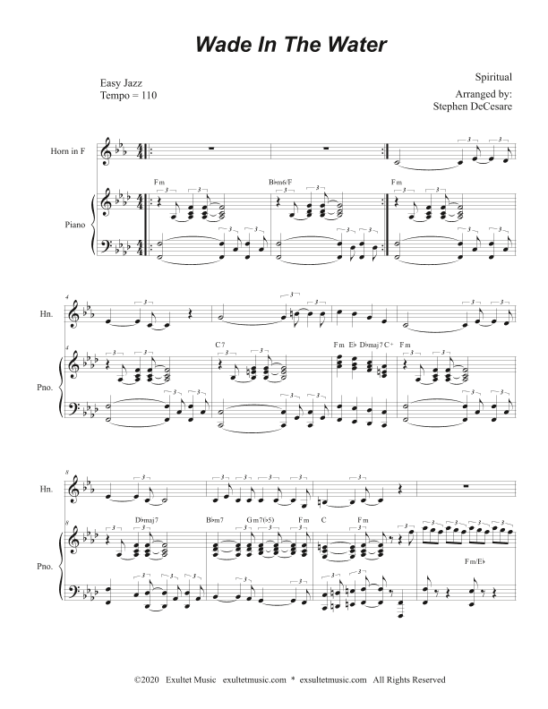 Wade In The Water (French Horn solo and Piano) (arr. Stephen DeCesare)