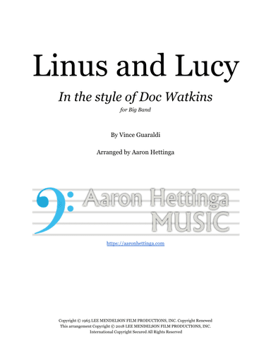 Linus And Lucy (arr. Aaron Hettinga)