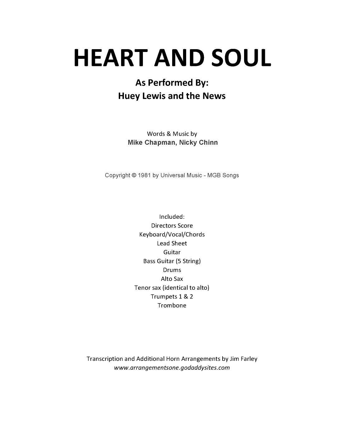 Heart And Soul (arr. farleyjc@gmail.com)