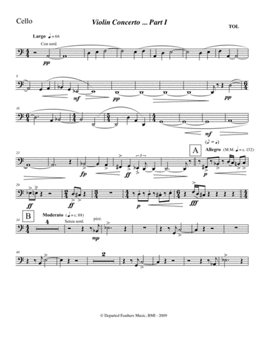 Violin Concerto (2009) Cello part