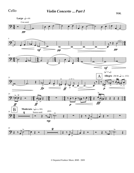 Violin Concerto (2009) Cello part