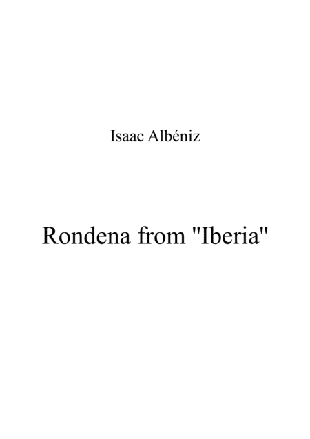 Rondena from Iberia (arr. Patrizia Luraschi)