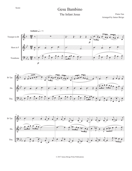 Gesu Bambino (arr. James Bicigo)