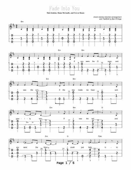 Fade Into You (arr. Ben D'Ooge)