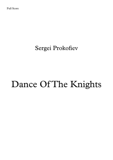 Dance Of The Knights (arr. Leandro Cardoso)